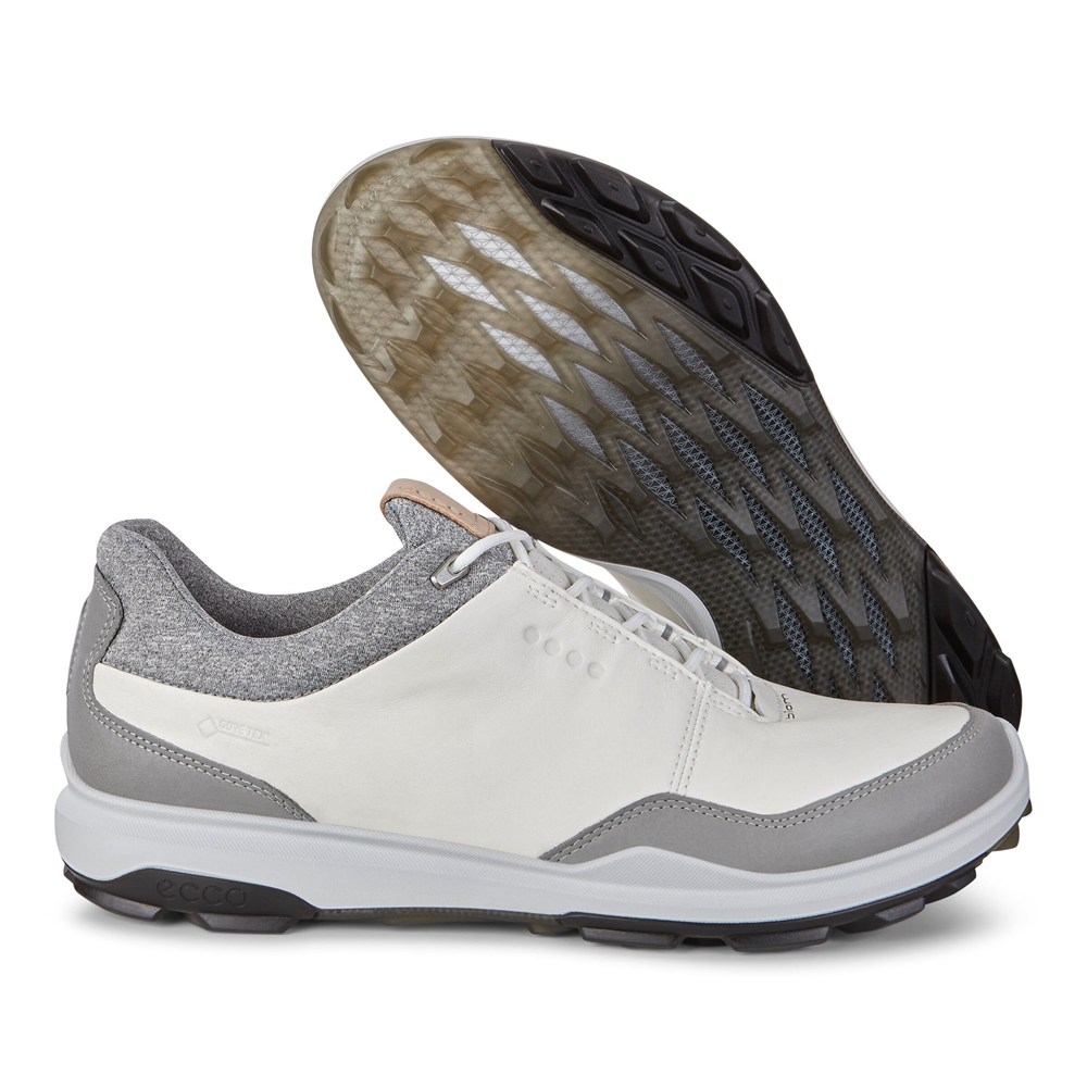 Zapatos De Golf Hombre - ECCO Biom Hybrid 3 Gtx - Blancos/Grises - XGS271659